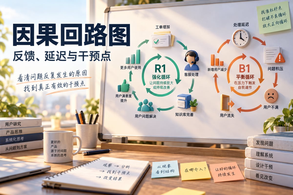 因果回路图怎么画？反馈、延迟与干预点相关文章封面