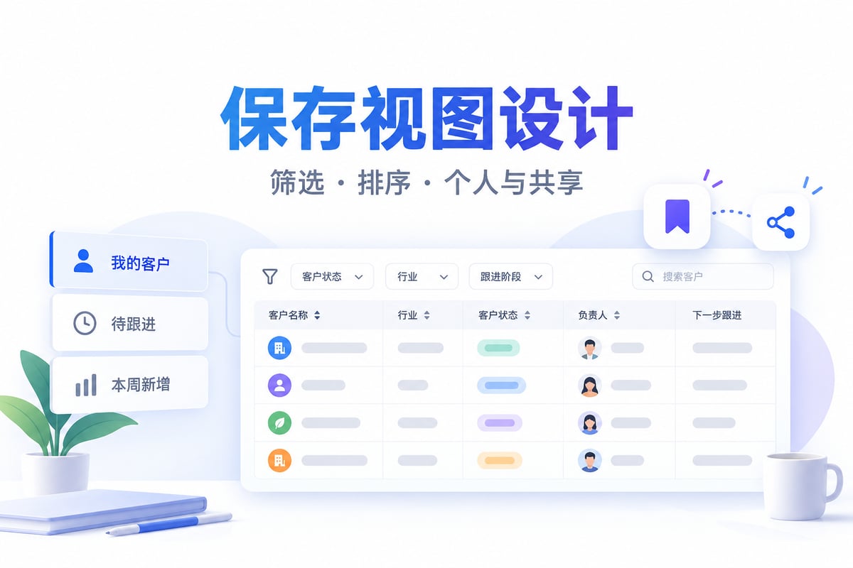 保存视图怎么设计？筛选、共享与默认项文章封面