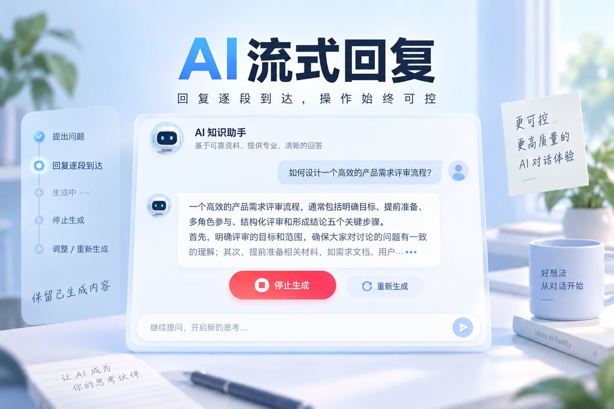 AI流式回复怎么设计？停止、重试与滚动文章封面