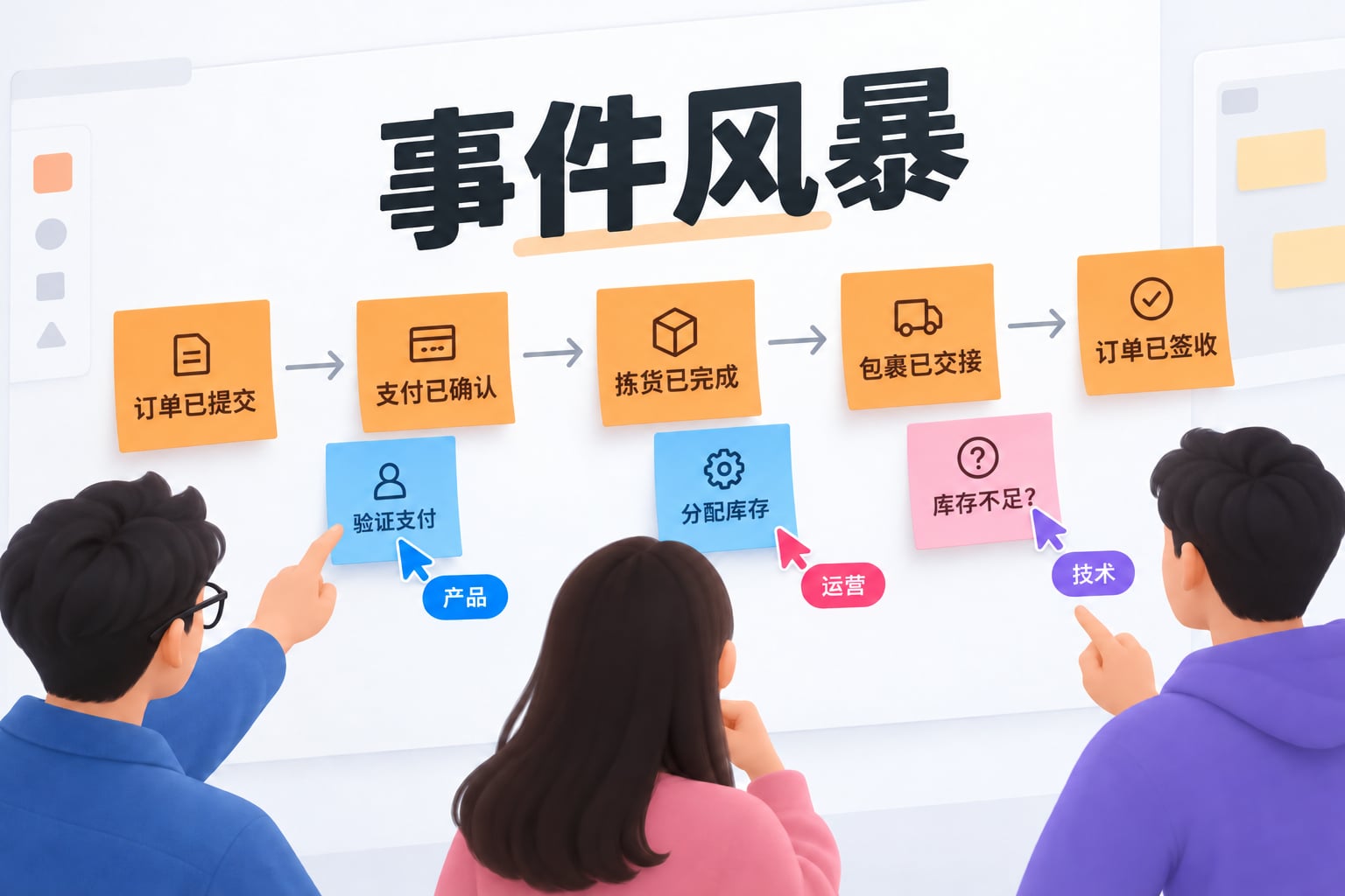 订单履约时间线上的业务事件、动作和待确认问题
