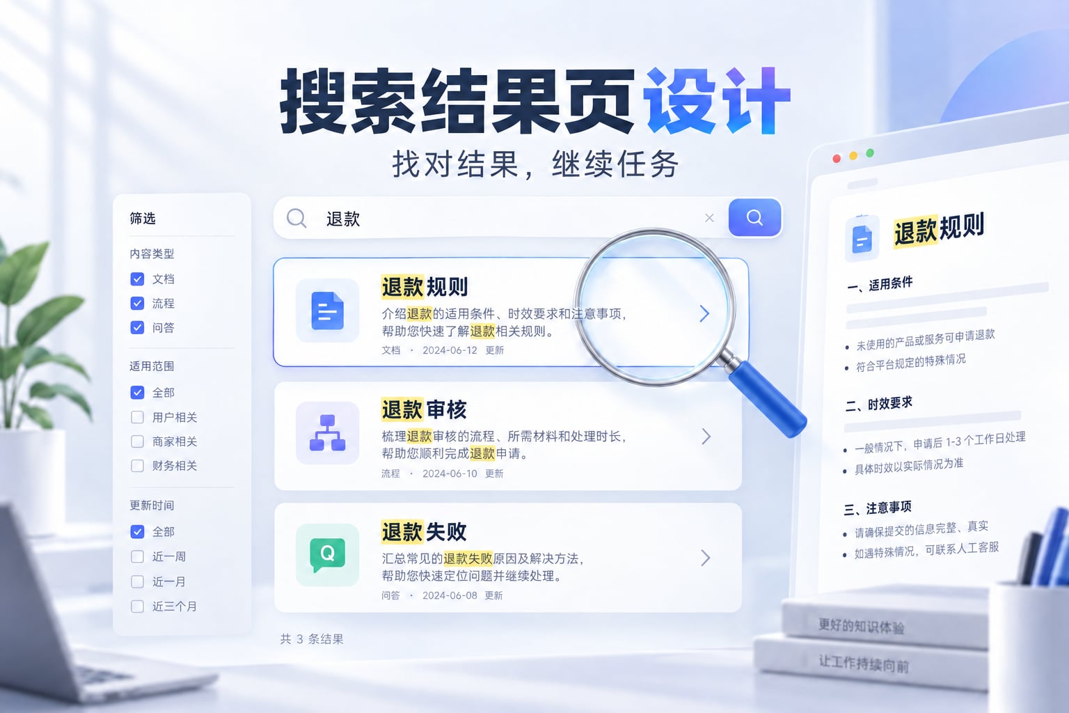 知识库搜索退款后的规则、审核与失败处理结果