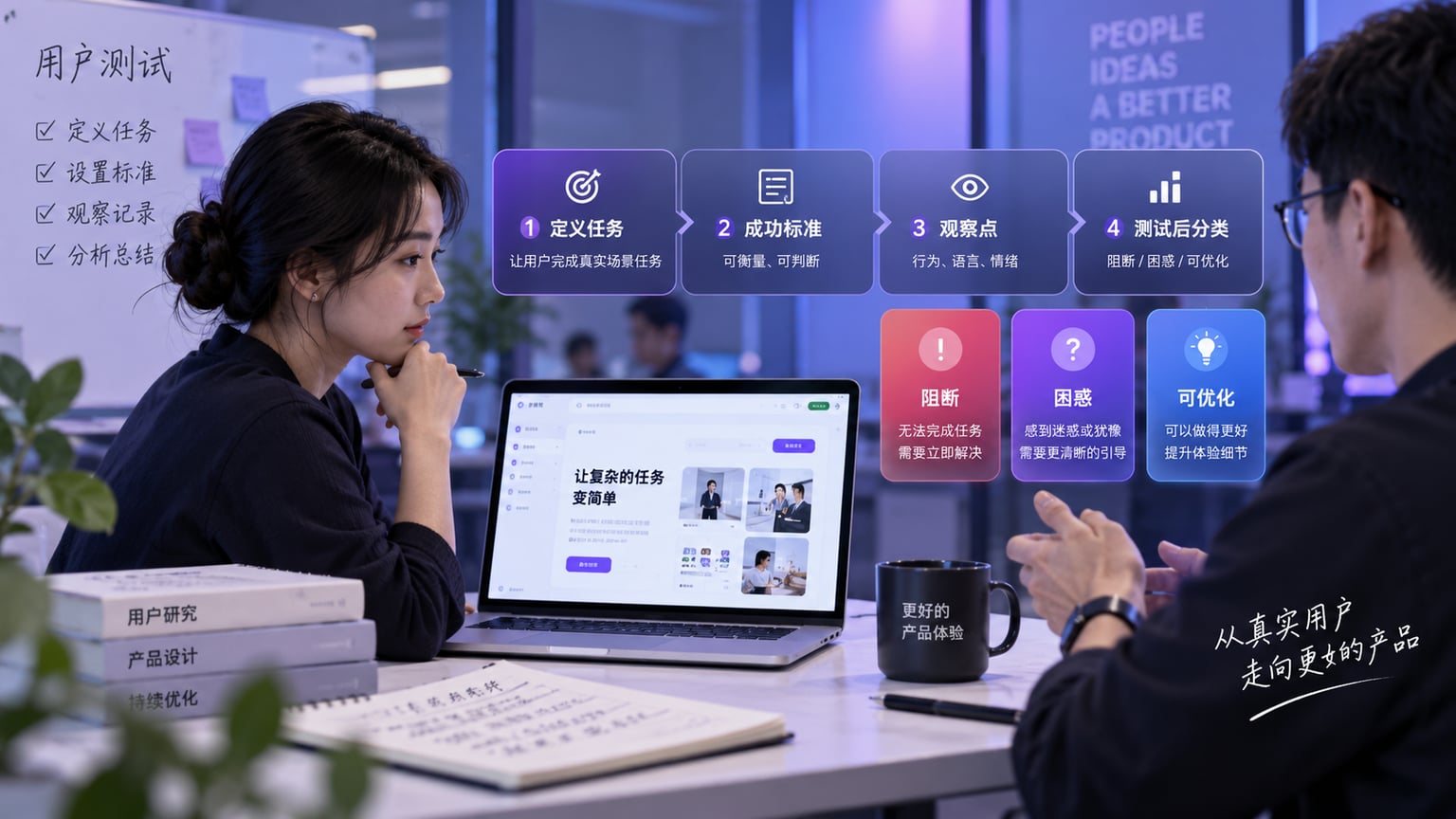 原型可用性测试的任务脚本、观察记录与问题分级