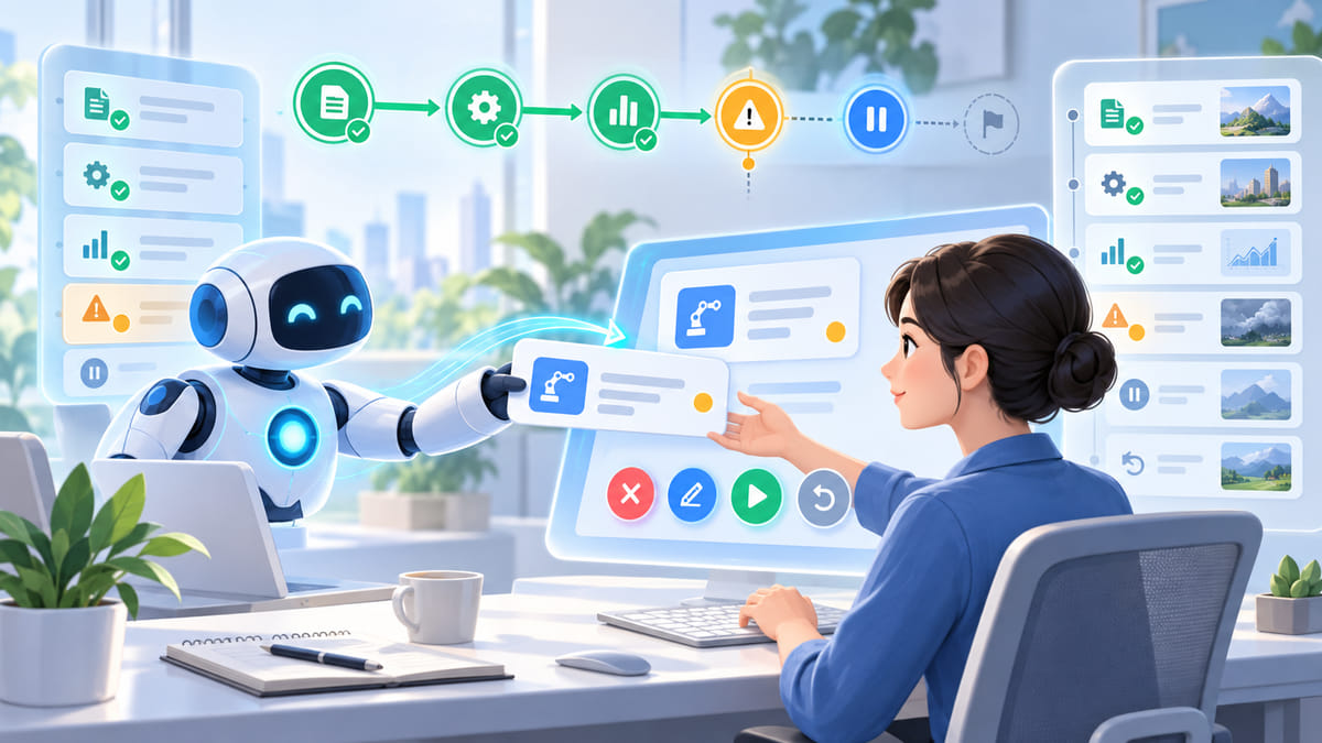 AI Agent 任务在异常状态暂停并把完整上下文交给人工