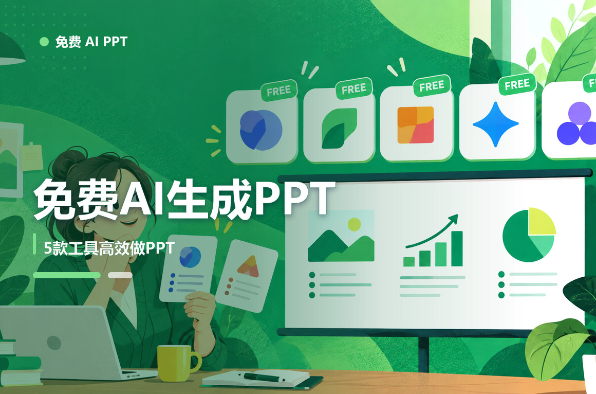 5款免费AI生成PPT软件推荐，高效做PPT必备文章封面