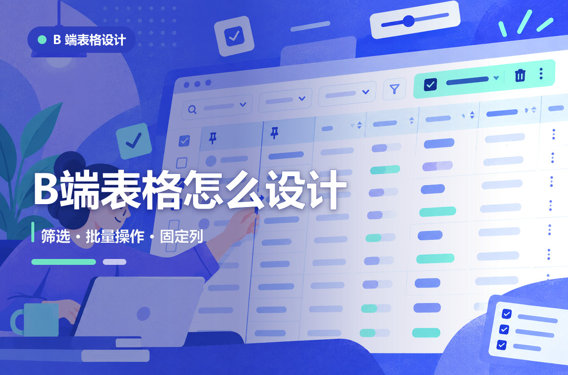 B端数据表格怎么设计？筛选、批量操作与固定列实战相关文章封面
