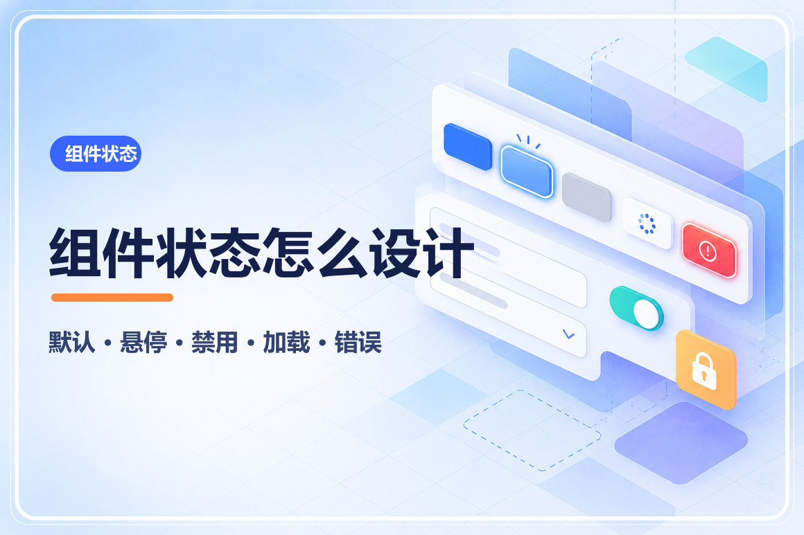 组件状态怎么设计？默认、悬停、禁用、加载、错误与变体清单文章封面