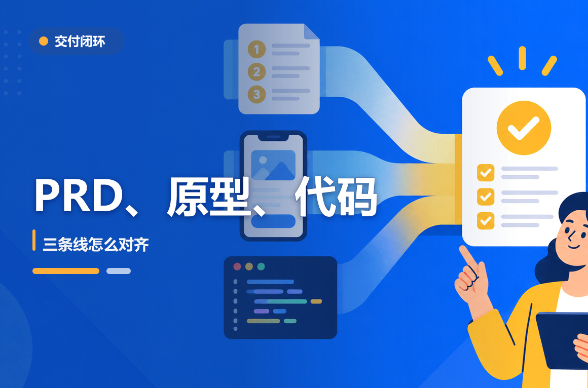 PRD、原型和代码如何保持一致？产品团队交付闭环方法文章封面