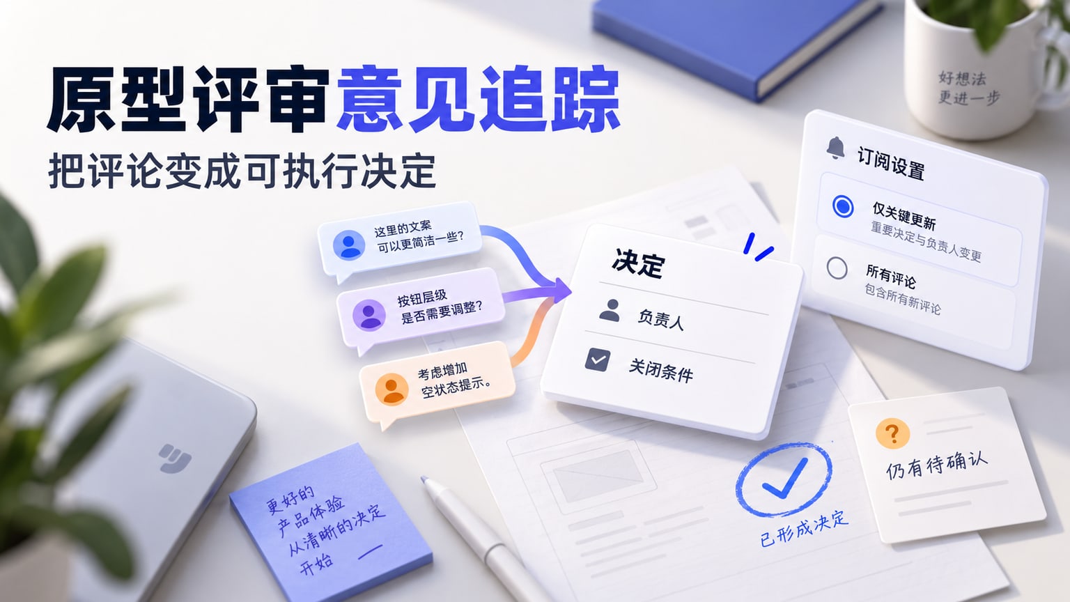 原型评审意见追踪:把评论变成可执行决定