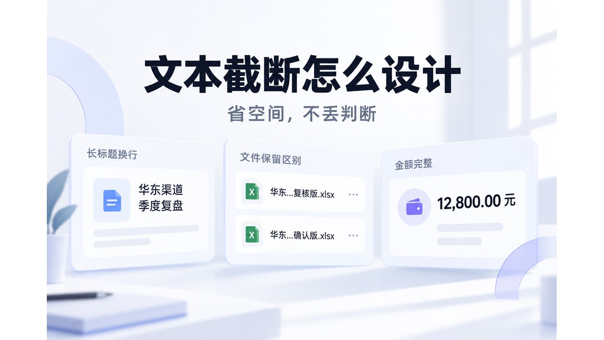 文本截断怎么设计？长标题与完整信息的取舍文章封面