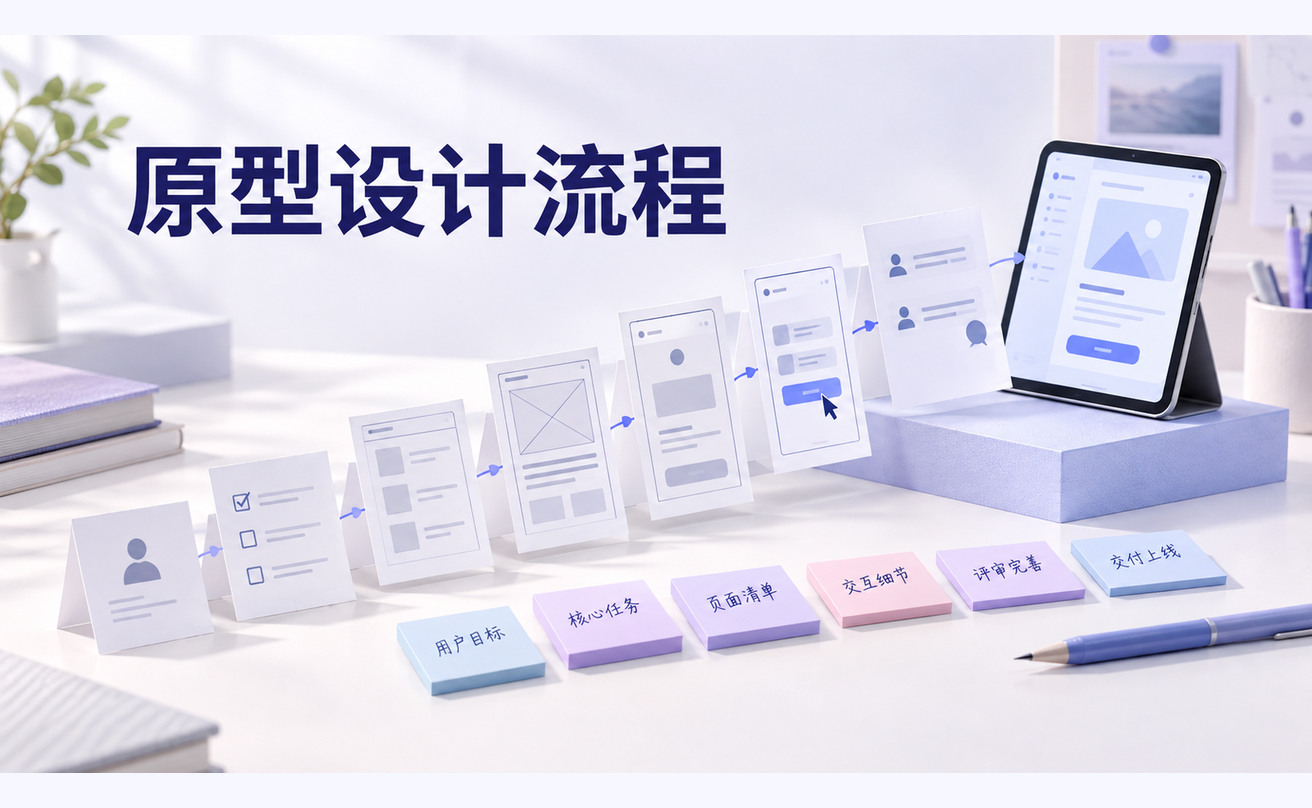 原型设计流程与原则：从需求梳理到评审交付的7个步骤文章封面