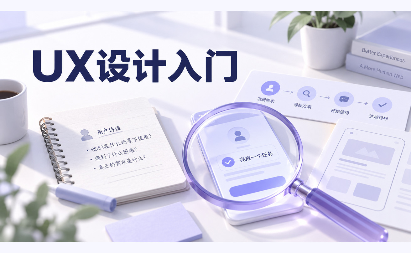 UX设计入门：核心技能、项目练习与学习路线文章封面