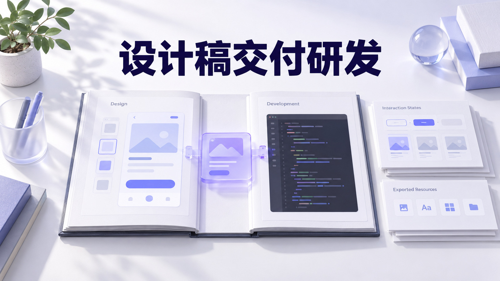 设计稿交付研发时将界面、组件和实现说明放在同一交付包中