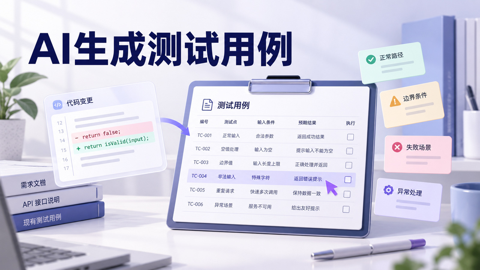 AI生成测试用例时将项目代码与需求转化为可执行测试清单