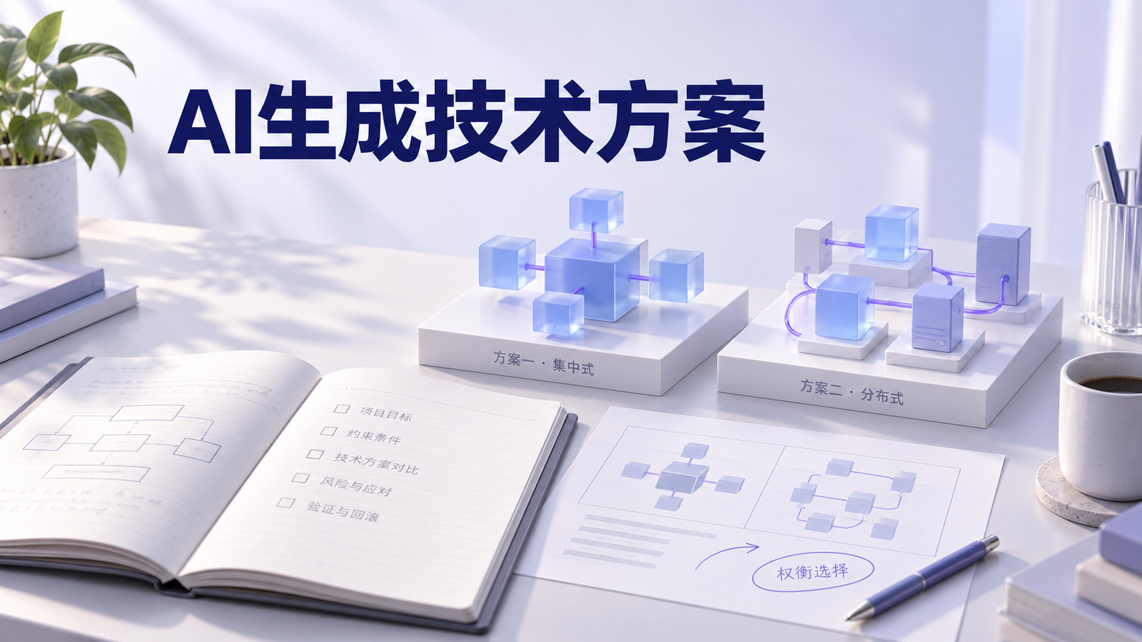 AI生成技术方案时把系统结构与可比较的实现方向放在一起