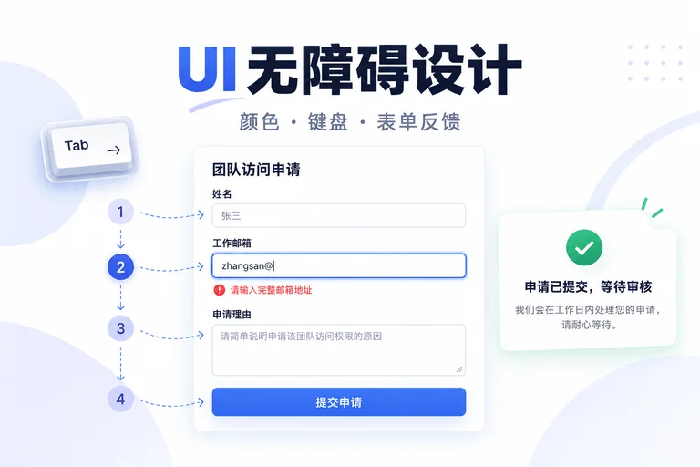 UI 无障碍设计怎么做？从颜色、键盘到表单反馈文章封面