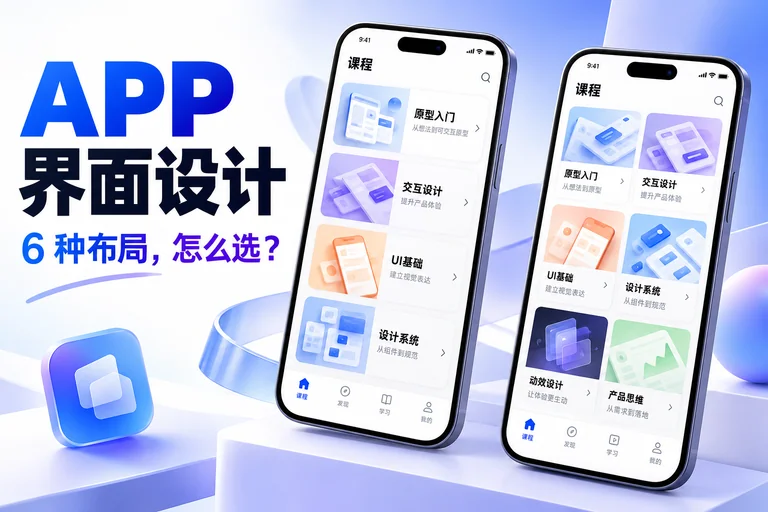 APP界面设计怎么做？6种常见布局与选择方法文章封面