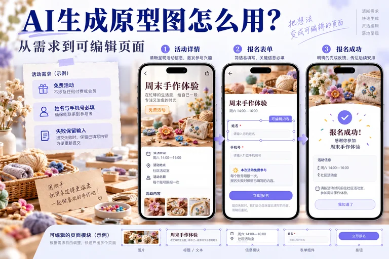 AI生成原型图怎么用？从需求描述到修改排错文章封面