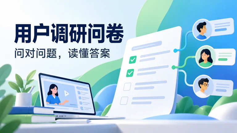 用户调研问卷怎么设计？题目、选项与结果分析方法文章封面