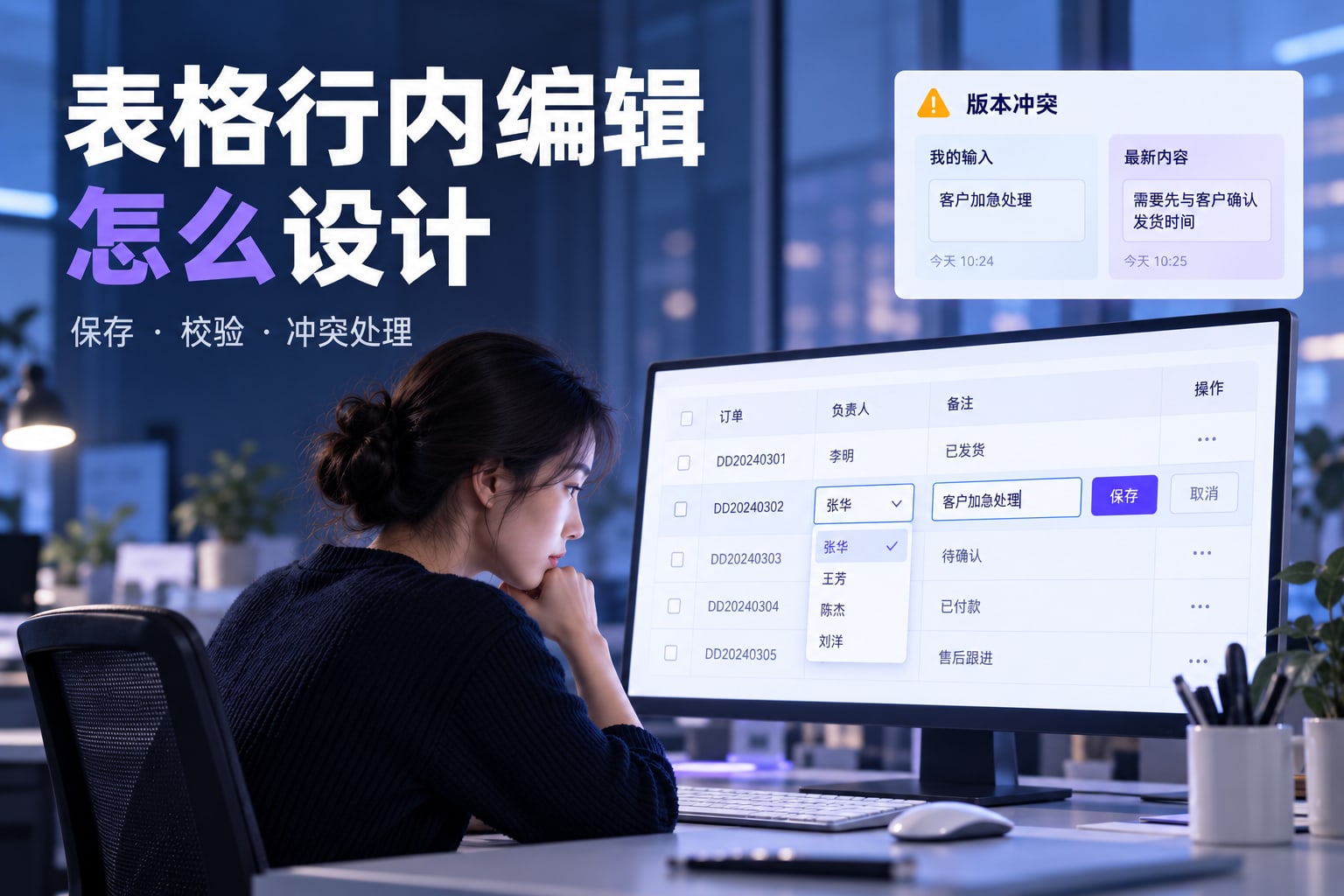 表格行内编辑怎么设计？保存、校验与并发冲突一套讲清文章封面